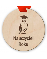Medal dla nauczyciela prezent na zakończenie roku dzień nauczyciela od uczniów w szkole średniej gimnazjum podstawowej